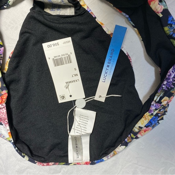 NWT Lucky Brand Late Bloomer Side Dash Bikini Bottom Floral Small Hipster Y2K - Picture 9 of 10